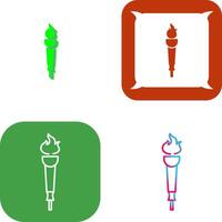 Museum Torch Icon Design vector