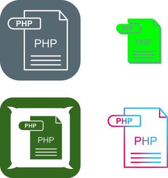 PHP Icon Design vector