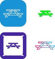 Picnic of Table Icon Design vector