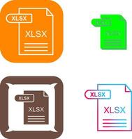 XLSX Icon Design vector