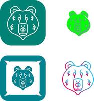 diseño de icono de oso polar vector