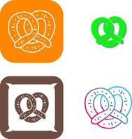 Pretzel Icon Design vector