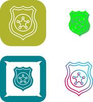 Police shield Icon Design vector