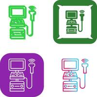 Ultrasound Machine Icon Design vector
