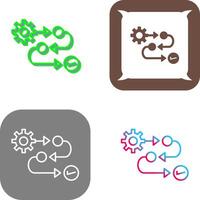 Process Icon Design vector