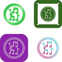 musical notas icono diseño vector