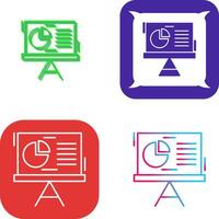 Pie Chart Icon Design vector
