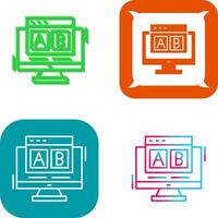 AB Testing Icon Design vector