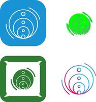 Venn Diagram Icon Design vector