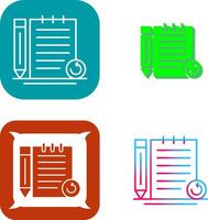 Rechecked Notes Icon Design vector
