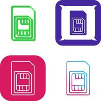 Sim Card Icon Design vector