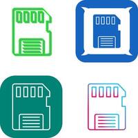 Memory Card Icon Design vector