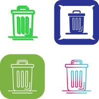 Trash Can Icon Design vector