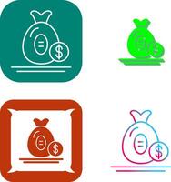 Money Bag Icon Design vector