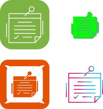 Note Icon Design vector