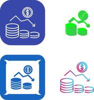 Money Loss Icon Design vector