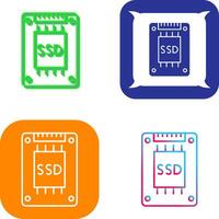 Ssd Icon Design vector