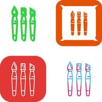 Brushes Icon Design vector