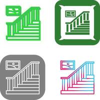 diseño de icono de escalera vector