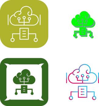 Cloud Computing Icon Design vector
