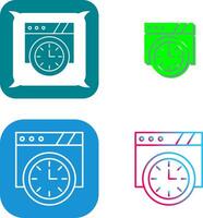 Wall Clock Icon Design vector