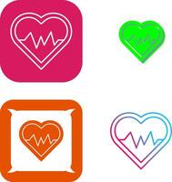 Heart Beat Icon Design vector