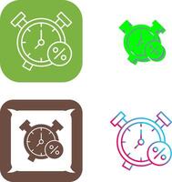 diseño de icono de reloj de alarma vector