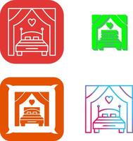 Bed Icon Design vector