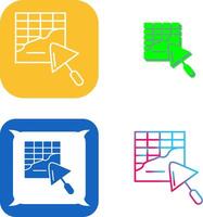 Plastering Icon Design vector