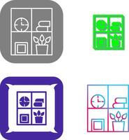 Bookshelf Icon Design vector