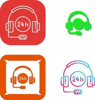 24 Hours Support Icon Design vector