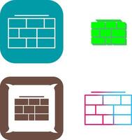 Brick wall Icon Design vector