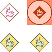 Danger of Slipping Icon Design vector