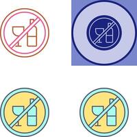 No Drinking Icon Design vector