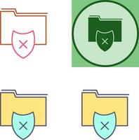 Vulnerable Folder Icon Design vector