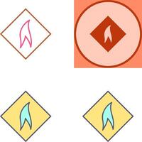 Flammable Material Icon Design vector