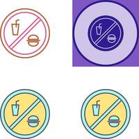 No Food or Drinks Icon Design vector
