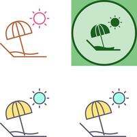 Beach Icon Design vector