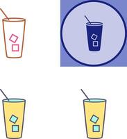 Iced Coffee Icon Design vector