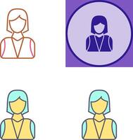 Elegant Lady Icon Design vector