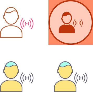 Unique Signal on User Icon Design vector