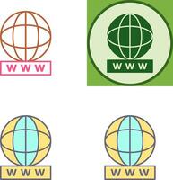 Unique World Wide Web Icon Design vector