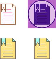 Unique Bookmarked Document Icon Design vector