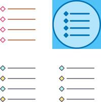 Unique Bulleted list Icon Design vector