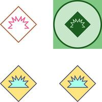 Danger of Welding Flash Icon Design vector