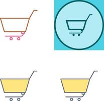 Unique Empty Cart Icon Design vector