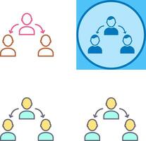 Unique Connected Profiles Icon Design vector