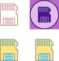 Memory Card Icon Design vector