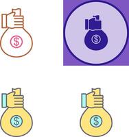 Unique Money Sharing Icon Design vector