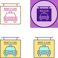 alquilar un coche icono diseño vector